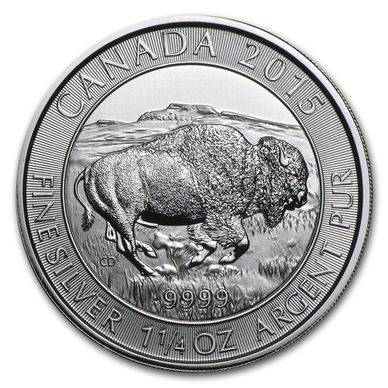 2015 Canada 1.25 oz Silver $8 Bison BU 2015 Canada 1.25 oz Silver $8 Bison BU